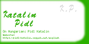 katalin pidl business card